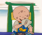 Caillou joue au bébé