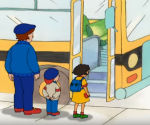 Caillou prend l'autobus scolaire