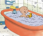 Caillou prend son bain