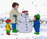 Le bonhomme de neige de Caillou